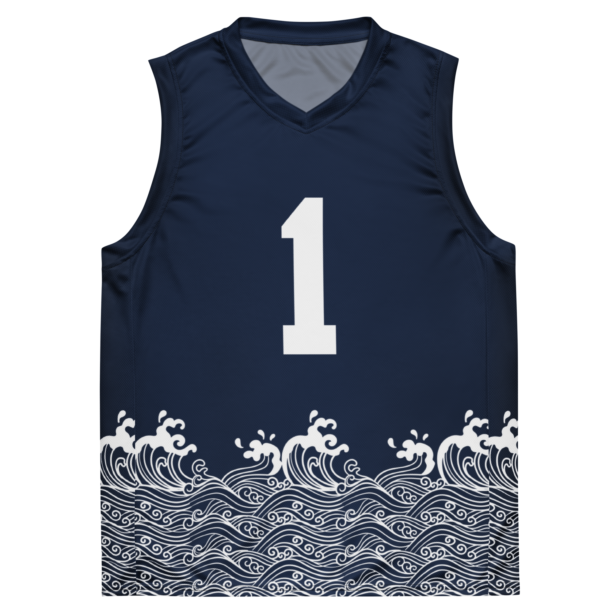 Nami Pattern Basketball Jersey (White Edition)