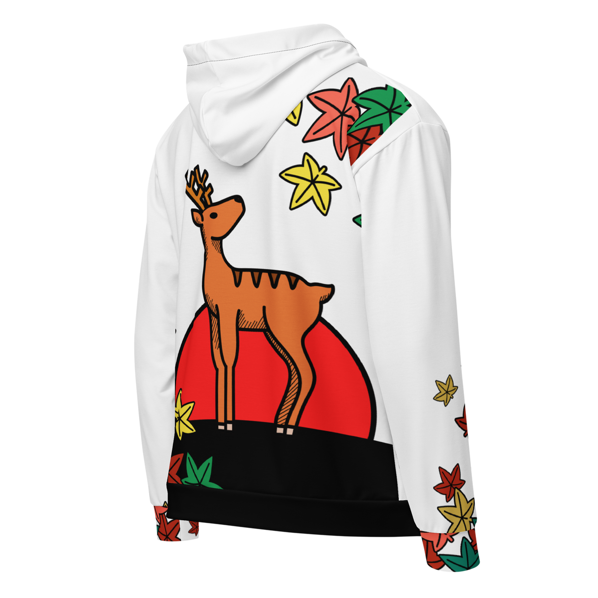 Hanafuda Deer Hoodie (White) – Jay Japan