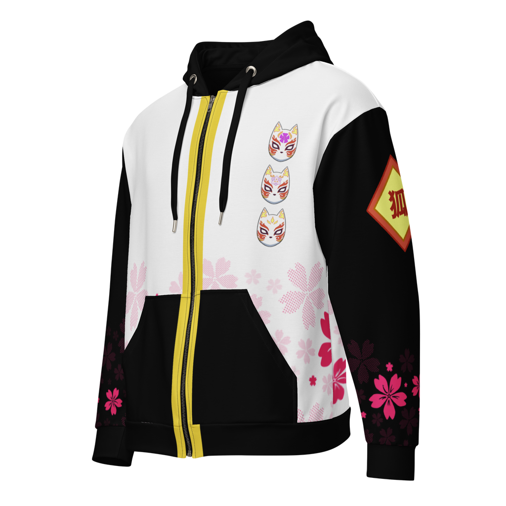 独創的 Hoodie Zip Kitsune Kira – Japan Jay トップス