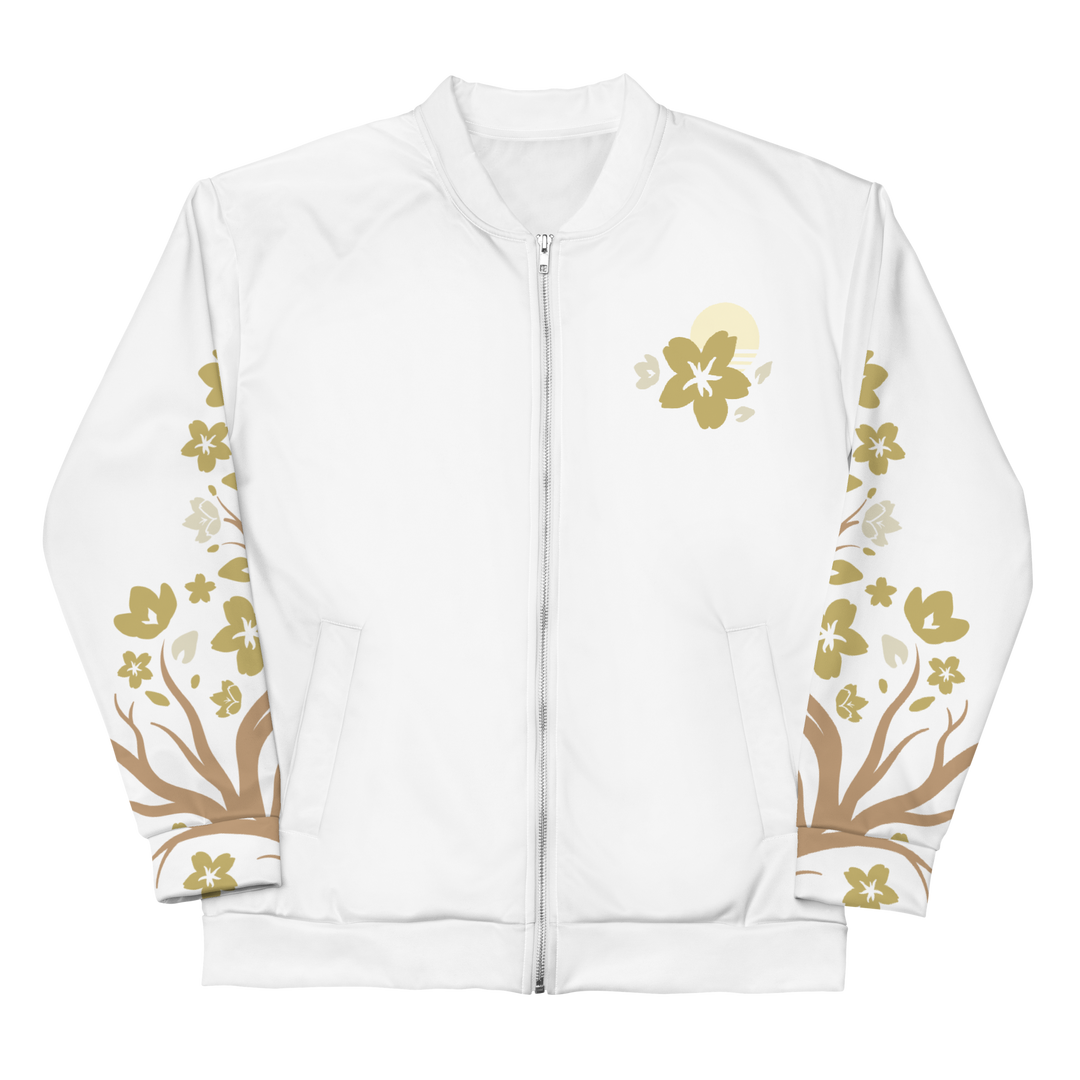 Golden Sakura Bomber Jacket (Gold/White Edition)