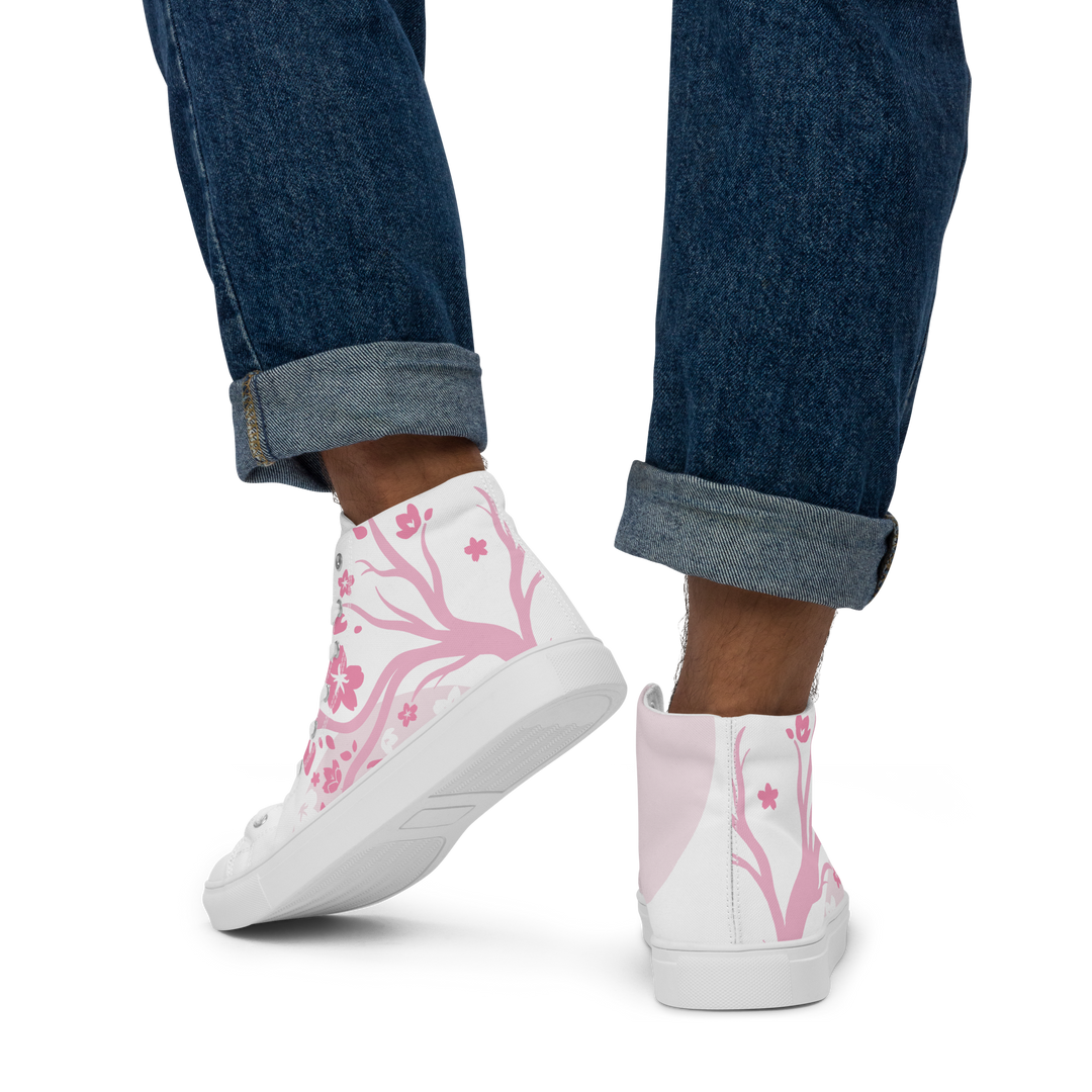 Pink Sakura High Top Shoes (Men's)