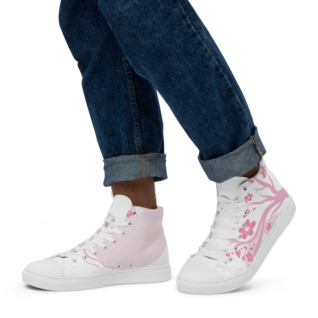 Pink Sakura High Top Shoes (Men's)