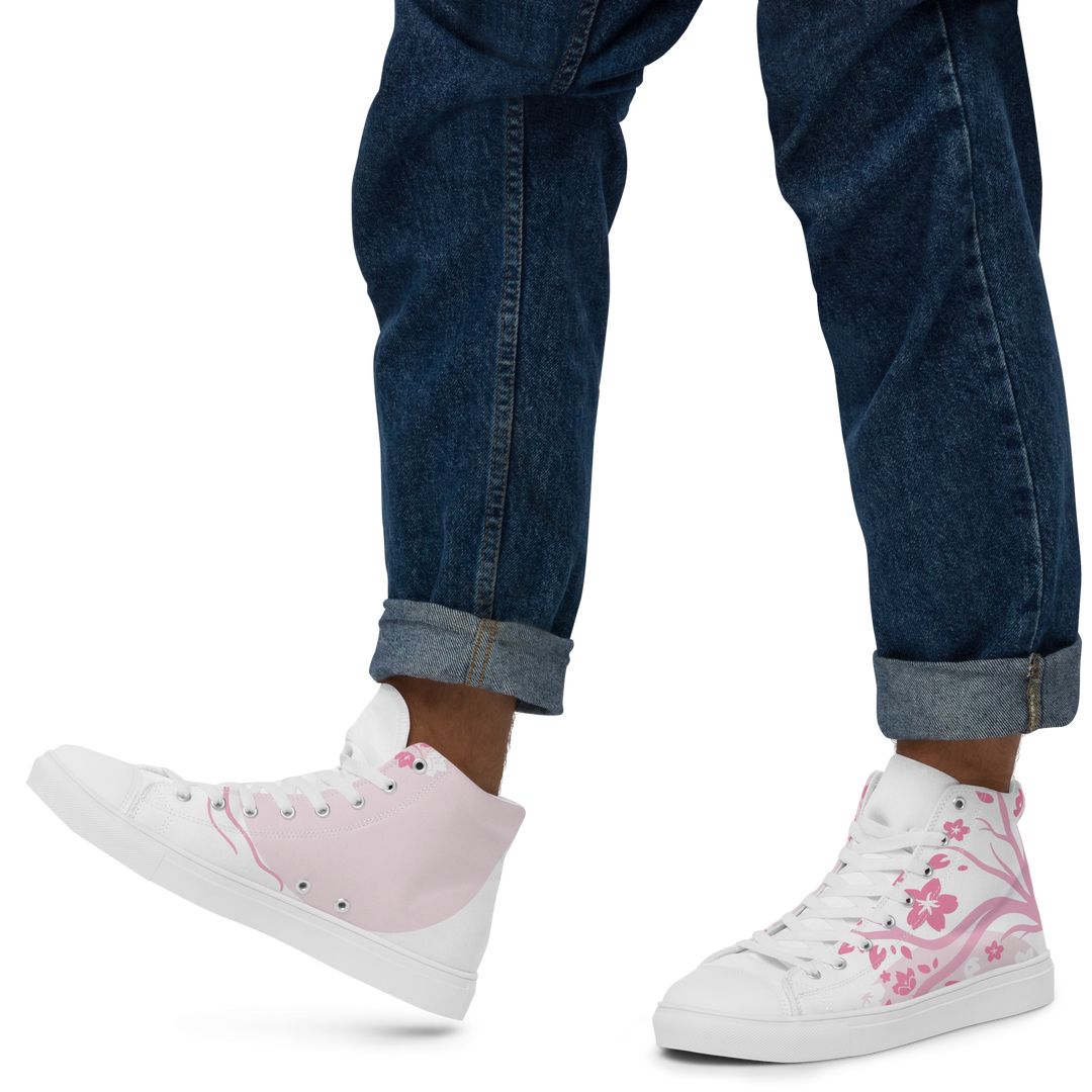 Pink Sakura High Top Shoes (Men's)