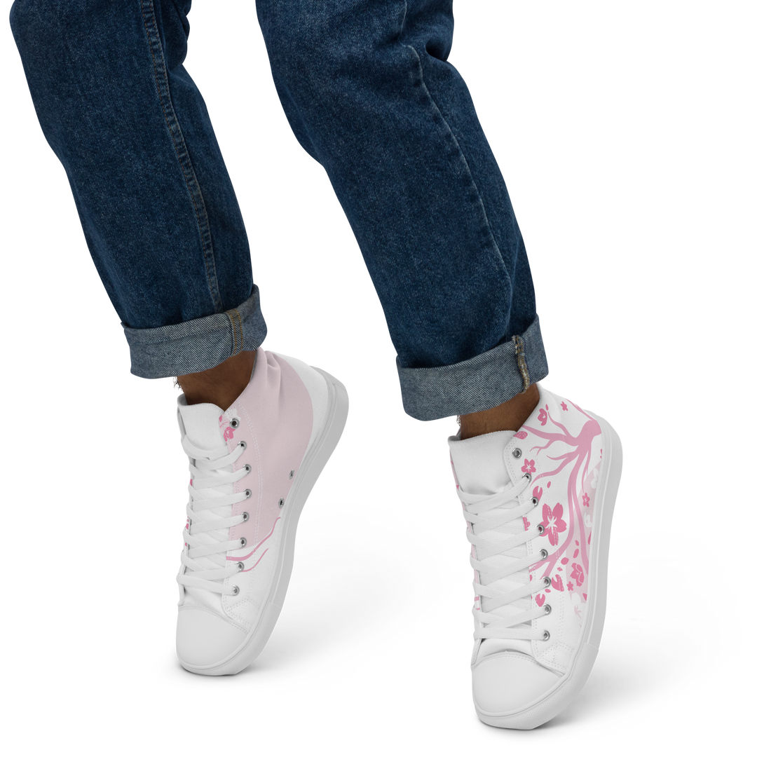 Pink Sakura High Top Shoes (Men's)