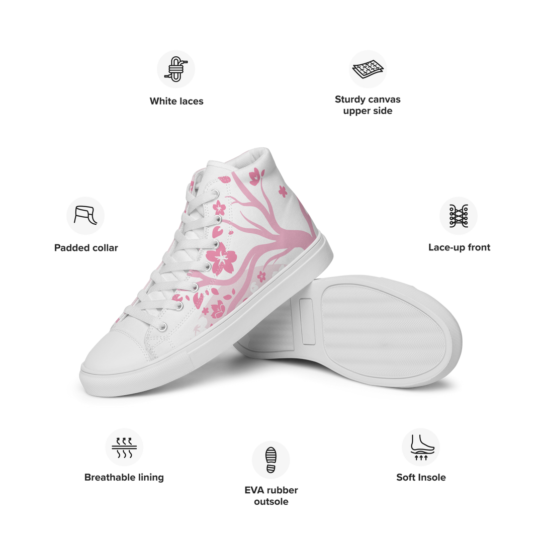 Pink Sakura High Top Shoes (Men's)