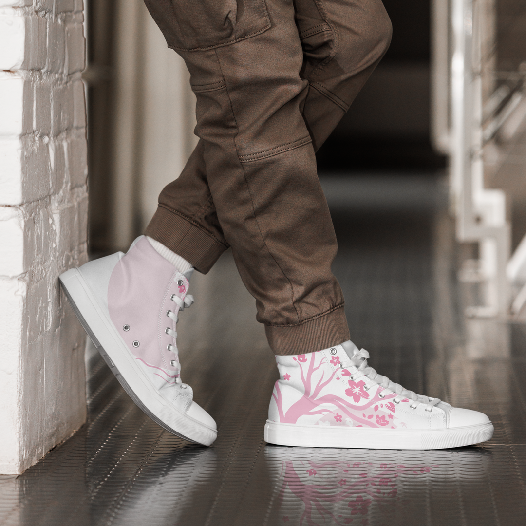 Pink Sakura High Top Shoes (Men's)