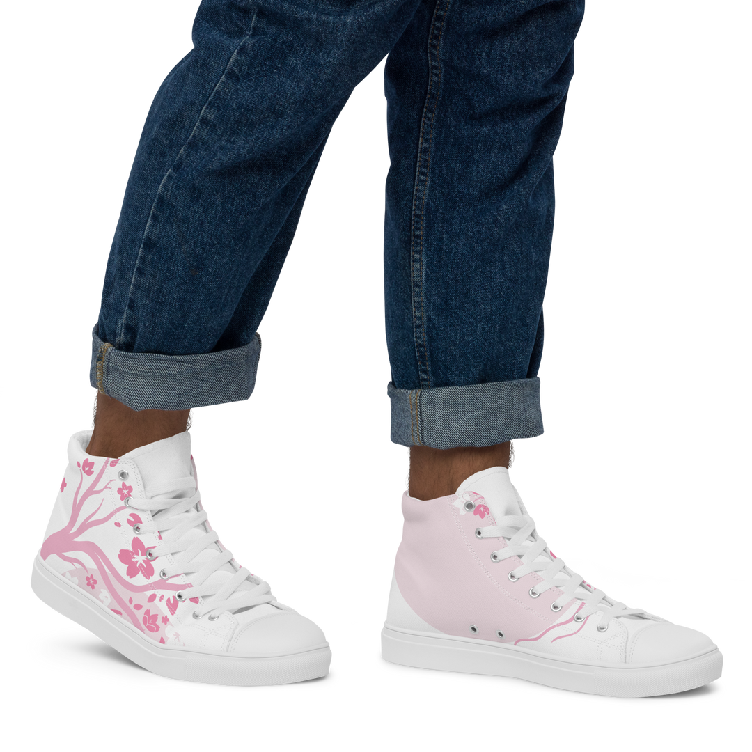 Pink Sakura High Top Shoes (Men's)