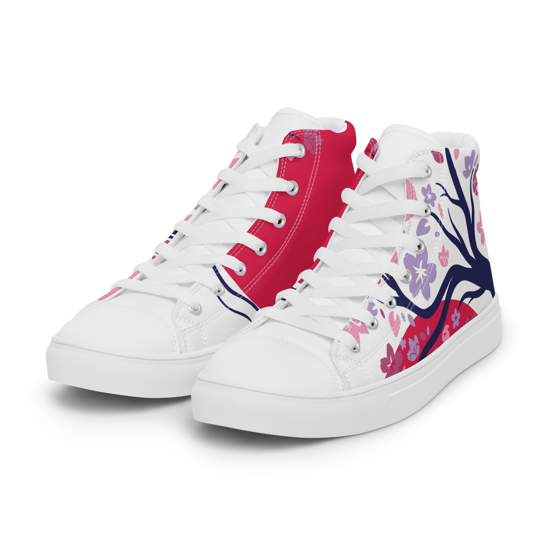 Red Sakura High-Top Shoes (Women's)