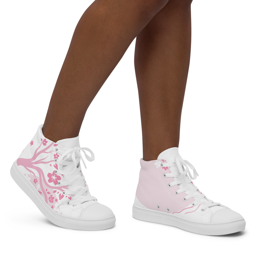 Pink Sakura High Top Shoes (Women's)